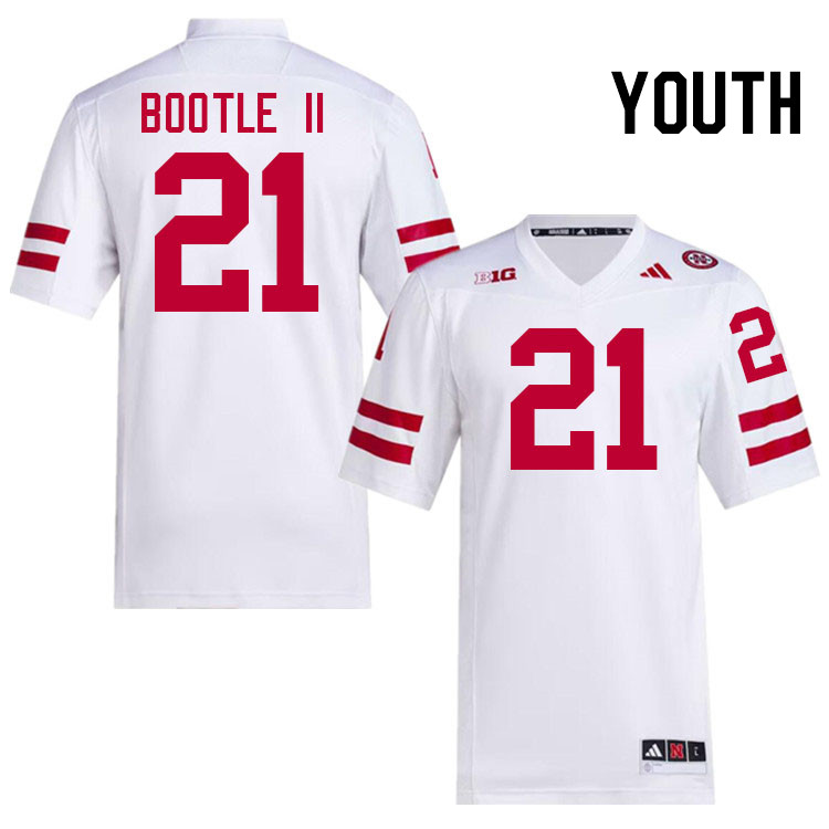 Youth #21 Dwight Bootle II Nebraska Cornhuskers College Football Jerseys Stitched Sale-White